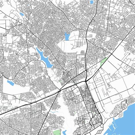 Map of the City of Ashaiman. Stock Illustration - Illustration of ...