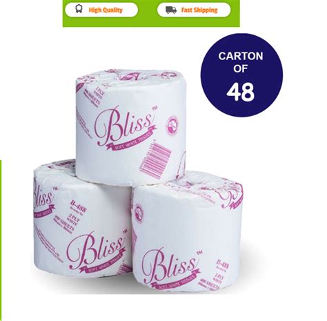 Carton Of 48 Rolls Finesse 2 Ply Bliss Individual Wrap 400 Sheetsrolls