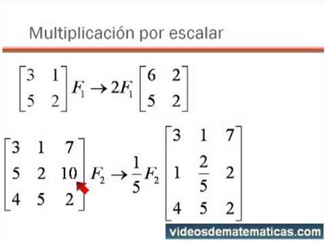 13 Operaciones Elementales Multiplicacion Por Escalar Mp4 YouTube