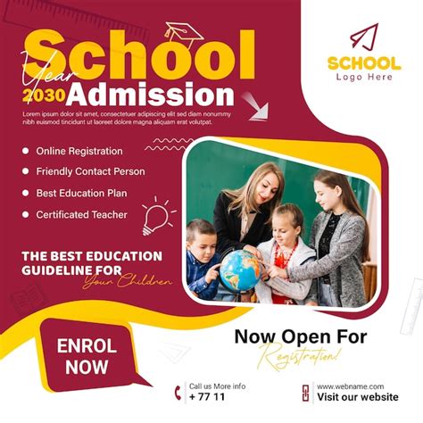 Premium Psd School Poster