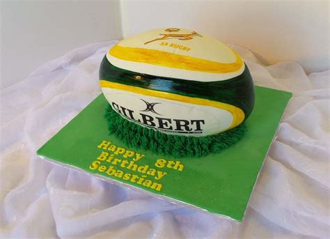 Springbok Rugby Ball Shaped Birthday Cake Rugby Birthday Rugby Ball