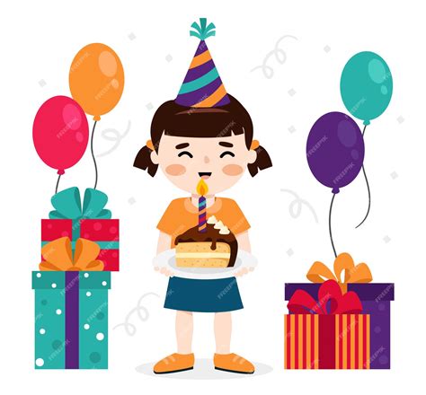 Girl Giving A Birthday T To Her Friend Vector Image 54 Off