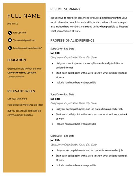 6 Downloadable Blank Resume Templates - Riset