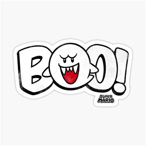 Boo Large Text Logo Poster Sticker For Sale By Justinwarehime Redbubble