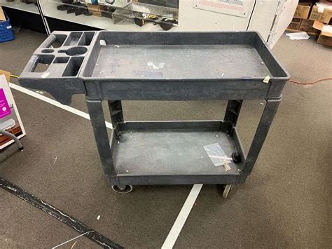 Hdpe 2 Tier Cart 2 7 W X 1 7 D X 2 9 H Rowell Auctions Inc