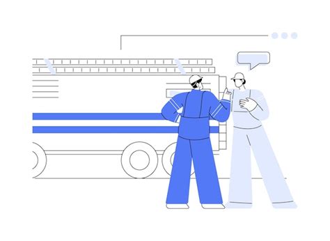 Ilustração vetorial de conceito abstrato de motor de incêndio