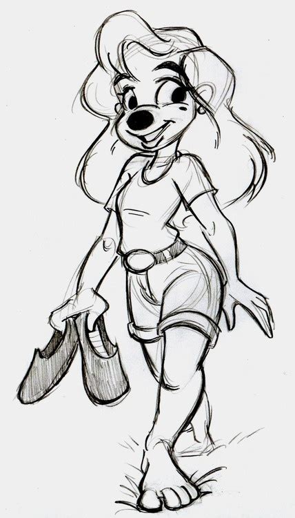 Pin By Tia Finn On Roxanne A Goofy Movie Disney Sketches Goofy