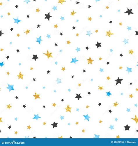 Modelo De Estrellas Inconsútil Fondo De La Celebración Del Vector Ilustración Del Vector