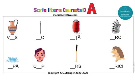 Scrie litera A