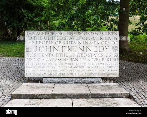 The John F Kennedy Memorial Runnymede Surrey England Uk Stock Photo