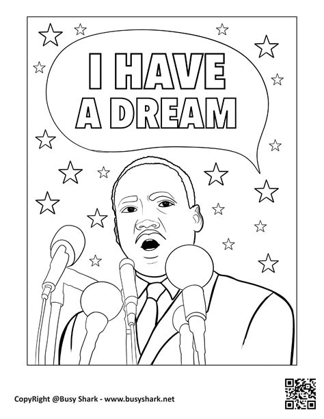 Luther Martin King Jr Coloring Mlk Pages Drawing Step Kids Dr Printable