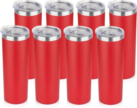 Hasle Outfitters 20 Oz Skinny Tumblers Bulk Set Stainless Steel Insulated Slim