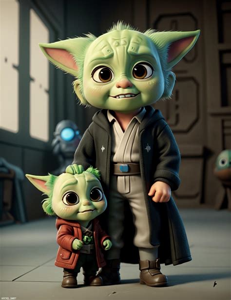 Star Wars Yoda and Baby Yoda by AIVoodoo on DeviantArt