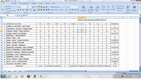 Como Hacer Calificaciones En Excel Mide