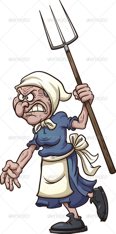 Angry Old Woman | Grandma cartoon drawing, Vector graphics design ...