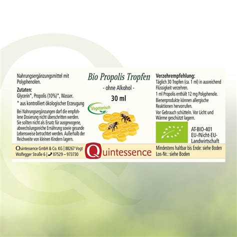 Propolis Tropfen Von Quintessence 30 Ml Shop Apotheke