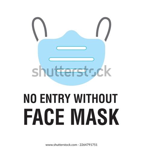 No Face Mask No Entry Protect Stock Vector Royalty Free