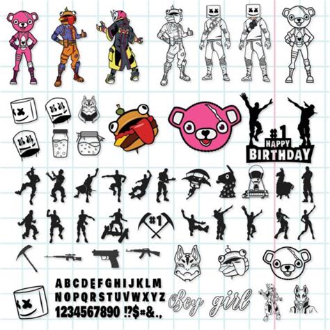 Fortnite Svg Bundle Battle Royale Svg Fortnite Birthday Svg Cut File