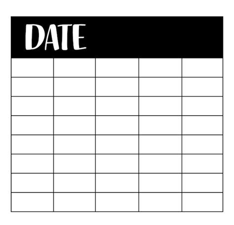 Premium Vector A Black And White Calendar With The Date Written On It