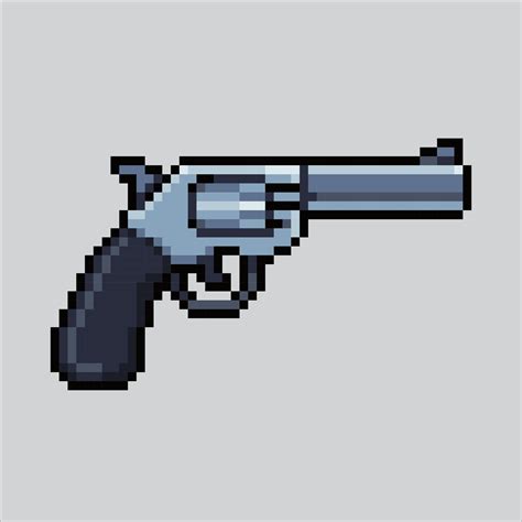 Pixel Art Pistol Pixelated Pistol Pistol Roulette Gun Weapon Icons
