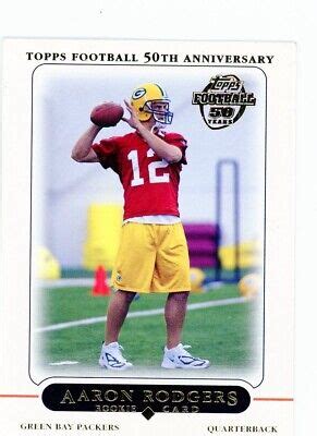 2005 Topps 50th Anniversary Aaron Rodgers Rookie Card RC 431 Packers