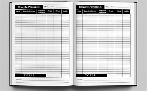 Amazon Fr Cahier De Compte Personnel Carnet De Suivi Du Budget