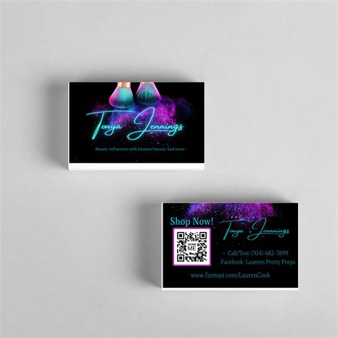 Beauty Influence Business Card Makeup Artist Beauty Salon Etsy