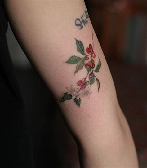 Tattooist Muha Coffee Plant Tattoo Coffee Tattoos Flower Wrist