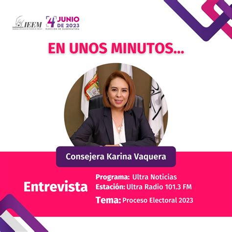 Ieem On Twitter Entrevista En Unos Minutos La Consejera Karina