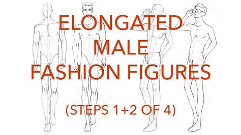 Elongated Male Fashion Figures Steps 1 And 2 Of 4 Figuring Out The Pose And Proportions Youtube