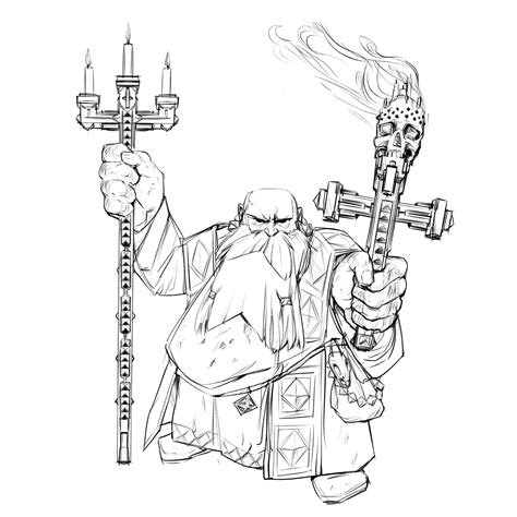 Artstation Dwarfduergar Priest Sketch