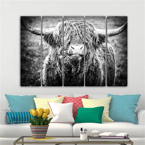 Highland Cow Wall Art Highland Cow Canvas Wall Art Canvas Art Etsy Australia