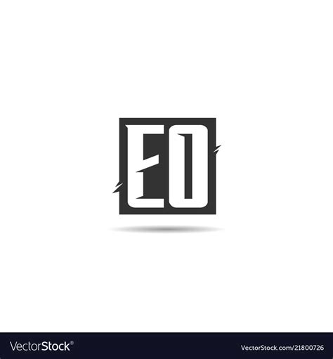 Initial Letter Eo Logo Template Design Royalty Free Vector