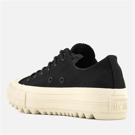 Converse Chuck Taylor All Star Lift Ripple Ox Trainers In Black Lyst