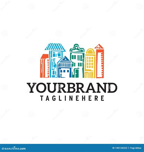 City Town Logo Template Design Stock Vector Illustration Of Property