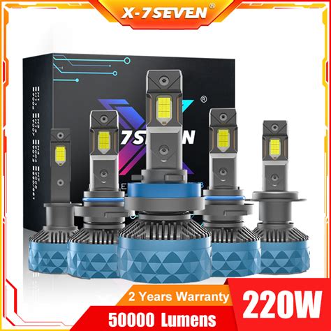 Jual X 7SEVEN H4 Bohlam Lampu Depan LED APOLLO PLubs 220W 50000Lumen