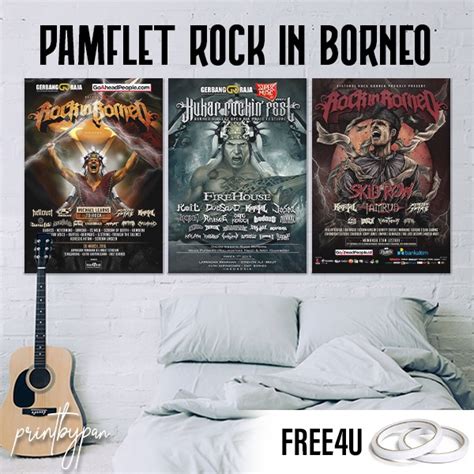 Jual Poster ROCK IN BORNEO (Kukar Rockin Fest) Metal Festival Pamflet Event Band Metal Rock A3 ...