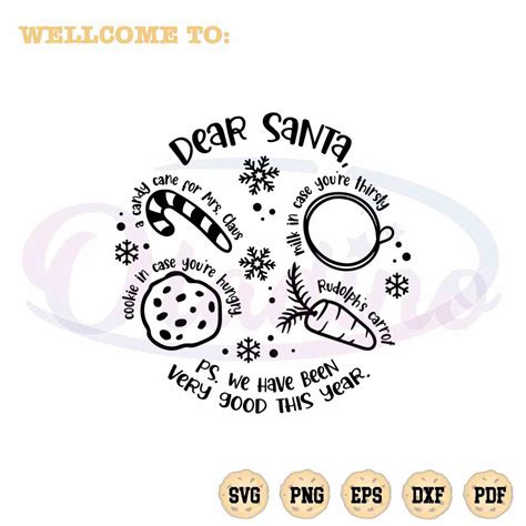 Santa Christmas Plate Svg Milk And Cookies Cutting Files