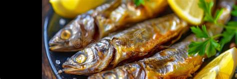 Deep Fried Small Sardines Roasted Rainbow Smelt Closeup Sea Fish Beer