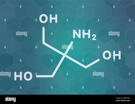 Tris Buffering Agent Molecule Also Known As Tromethamine Skeletal