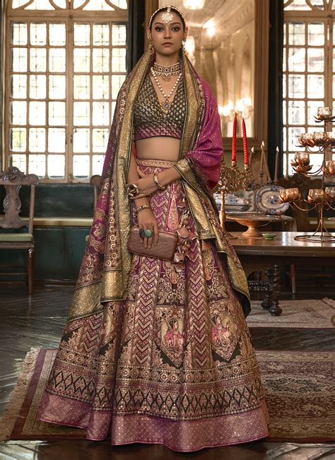 Buy Wedding Wear Rani Weaving Rajwai Silk Lehenga Choli Online From