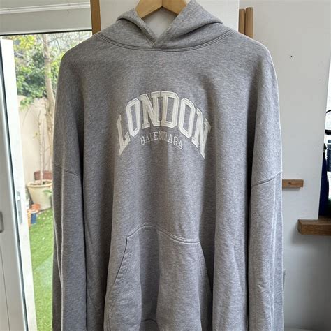 Balenciaga Men's Grey Hoodie | Depop