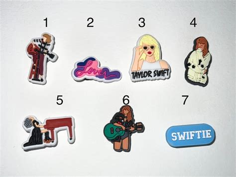 Taylor Swift Croc Charms Swiftie Jibbitz Decorative Shoe Etsy Uk