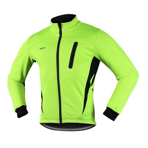 16H Men S Winter Thermal Fleece Cycling Jacket MTB Bike Coat Green