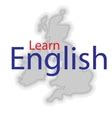 Word English On White Background With England Vector Image