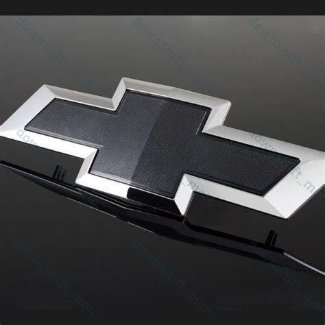 For Gm Chevy Silverado Black Front Bowtie Bow Tie Emblem