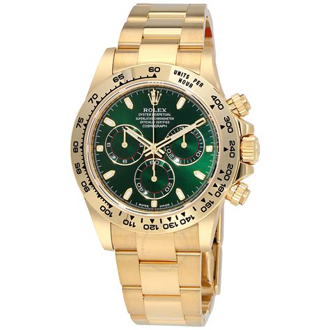 Rolex Cosmograph Daytona Green Dial K Yellow Gold Oyster Men S Watch