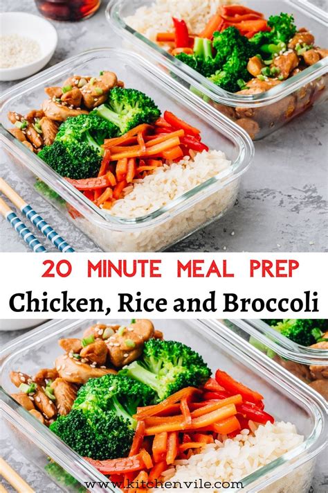 20 Minute Meal Prep Chicken Rice And Broccoli Resipes My Familly