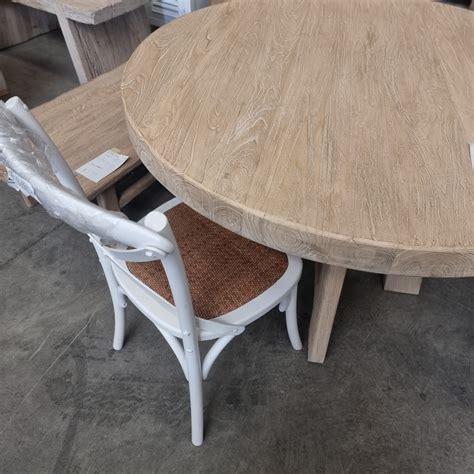 Reclaimed Elm Round Dining Table Pacific Pavilion Furniture