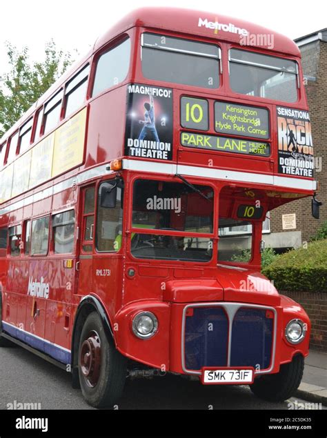 Vintage Doubledecker Red London Bus Stock Photo Alamy